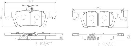 Brembo P61121N - Комплект спирачно феродо, дискови спирачки vvparts.bg