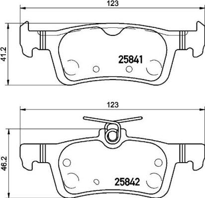 Brembo P 61 121 - Комплект спирачно феродо, дискови спирачки vvparts.bg