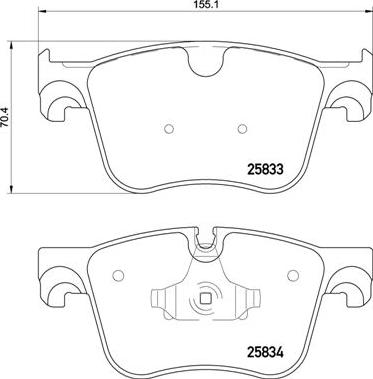 Brembo P 61 123 - Комплект спирачно феродо, дискови спирачки vvparts.bg