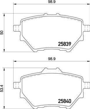 Brembo P 61 122 - Комплект спирачно феродо, дискови спирачки vvparts.bg