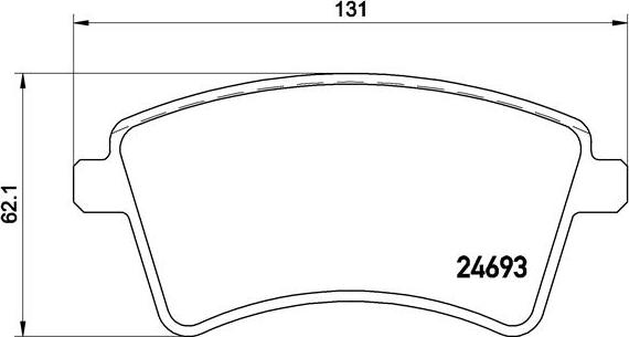 Brembo P 68 044 - Комплект спирачно феродо, дискови спирачки vvparts.bg