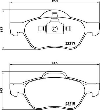 Brembo P 68 048X - Комплект спирачно феродо, дискови спирачки vvparts.bg