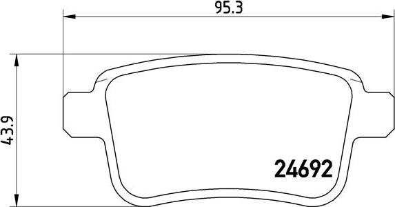 Brembo P 68 043 - Комплект спирачно феродо, дискови спирачки vvparts.bg