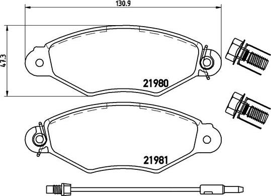 Brembo P 68 042 - Комплект спирачно феродо, дискови спирачки vvparts.bg