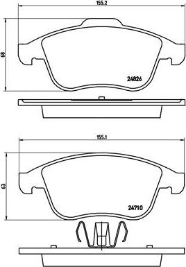 Brembo P 68 047X - Комплект спирачно феродо, дискови спирачки vvparts.bg