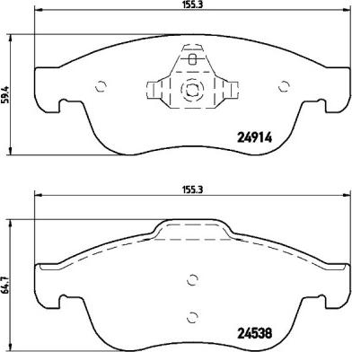 Brembo P 68 050X - Комплект спирачно феродо, дискови спирачки vvparts.bg