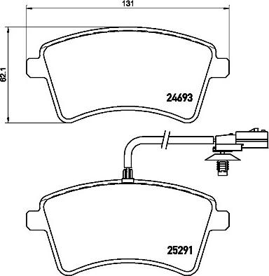 Brembo P 68 058 - Комплект спирачно феродо, дискови спирачки vvparts.bg