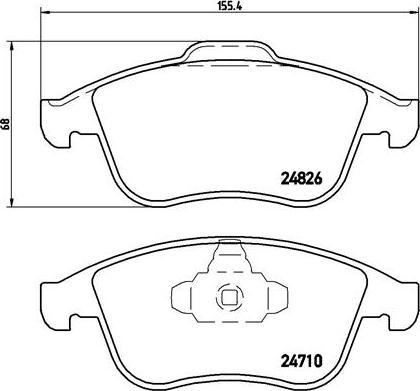 Brembo P 68 052 - Комплект спирачно феродо, дискови спирачки vvparts.bg