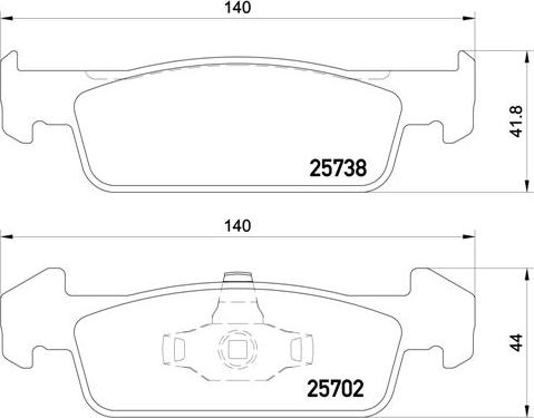 Brembo P 68 060 - Комплект спирачно феродо, дискови спирачки vvparts.bg