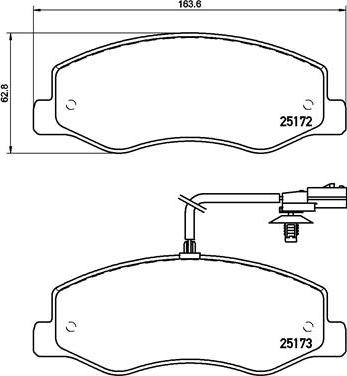 Brembo P 68 061 - Комплект спирачно феродо, дискови спирачки vvparts.bg