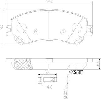 Brembo P68067N - Комплект спирачно феродо, дискови спирачки vvparts.bg