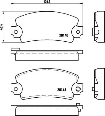 Brembo P 68 004 - Комплект спирачно феродо, дискови спирачки vvparts.bg