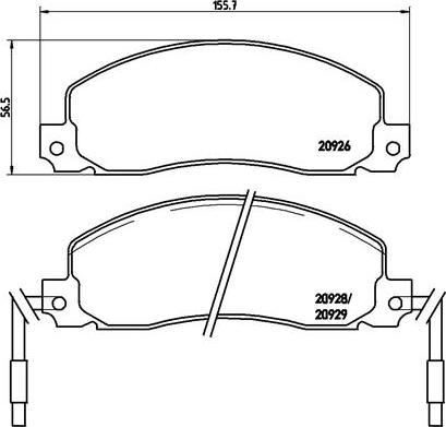 Brembo P 68 006 - Комплект спирачно феродо, дискови спирачки vvparts.bg