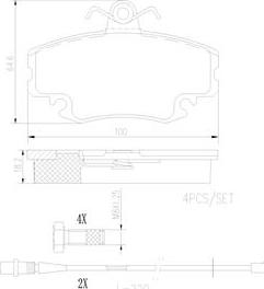 Brembo P68008N - Комплект спирачно феродо, дискови спирачки vvparts.bg