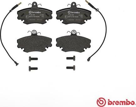 Brembo P 68 008 - Комплект спирачно феродо, дискови спирачки vvparts.bg