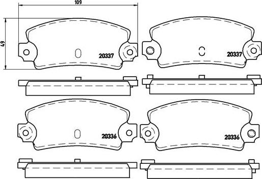 Brembo P 68 002 - Комплект спирачно феродо, дискови спирачки vvparts.bg