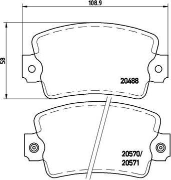 Brembo P 68 007 - Комплект спирачно феродо, дискови спирачки vvparts.bg