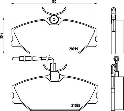 Brembo P 68 014 - Комплект спирачно феродо, дискови спирачки vvparts.bg