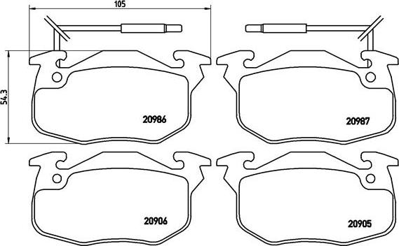 Brembo P 68 010 - Комплект спирачно феродо, дискови спирачки vvparts.bg