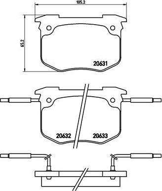 Brembo P 68 011 - Комплект спирачно феродо, дискови спирачки vvparts.bg