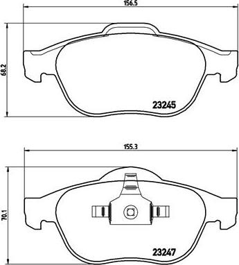 Brembo P 68 030 - Комплект спирачно феродо, дискови спирачки vvparts.bg