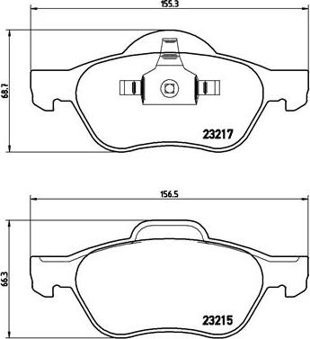 Brembo P 68 029 - Комплект спирачно феродо, дискови спирачки vvparts.bg