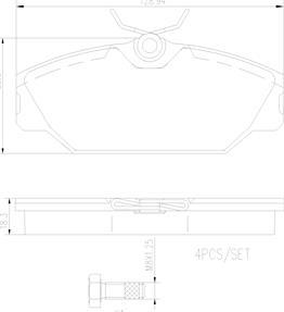 Brembo P68027N - Комплект спирачно феродо, дискови спирачки vvparts.bg