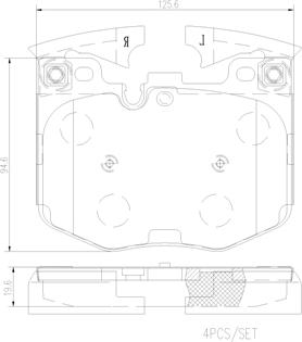 Brembo P06099N - Комплект спирачно феродо, дискови спирачки vvparts.bg