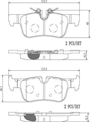 Brembo P06094N - Комплект спирачно феродо, дискови спирачки vvparts.bg