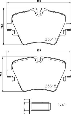 Brembo P 06 093 - Комплект спирачно феродо, дискови спирачки vvparts.bg