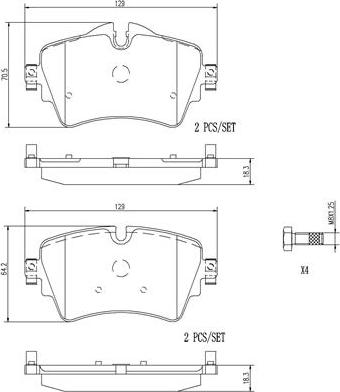 Brembo P06092N - Комплект спирачно феродо, дискови спирачки vvparts.bg