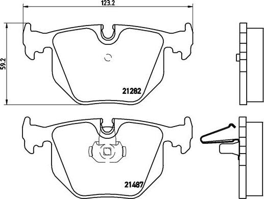 Brembo P 06 044 - Комплект спирачно феродо, дискови спирачки vvparts.bg