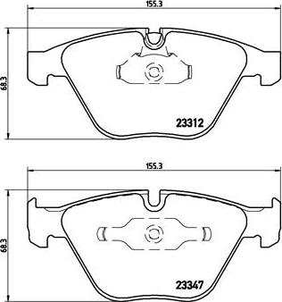 Brembo P 06 046 - Комплект спирачно феродо, дискови спирачки vvparts.bg