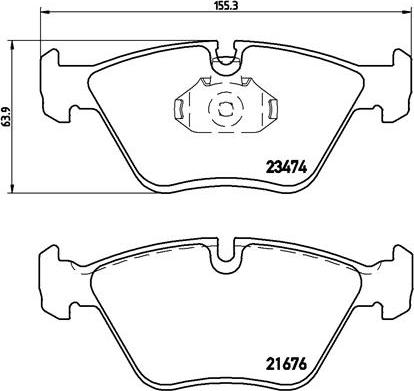 Brembo P 06 042 - Комплект спирачно феродо, дискови спирачки vvparts.bg