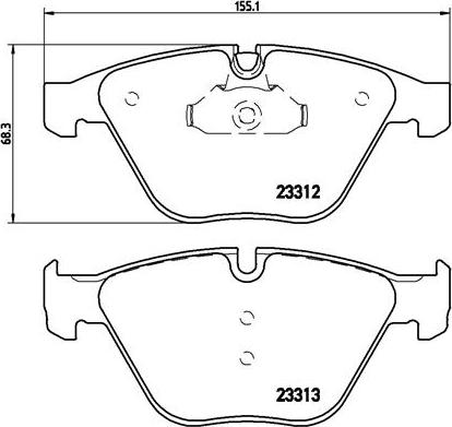 Brembo P 06 054X - Комплект спирачно феродо, дискови спирачки vvparts.bg