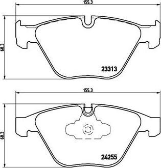 Brembo P 06 055X - Комплект спирачно феродо, дискови спирачки vvparts.bg