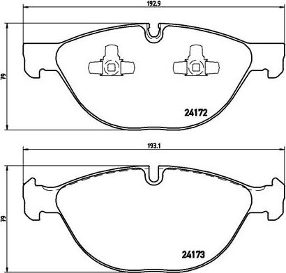 Brembo P 06 058 - Комплект спирачно феродо, дискови спирачки vvparts.bg