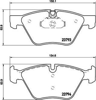 Brembo P 06 057 - Комплект спирачно феродо, дискови спирачки vvparts.bg