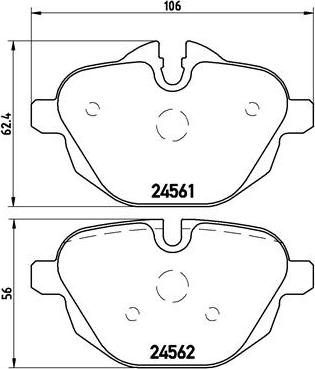 Brembo P 06 064 - Комплект спирачно феродо, дискови спирачки vvparts.bg