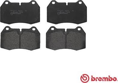 Brembo P 06 018 - Комплект спирачно феродо, дискови спирачки vvparts.bg