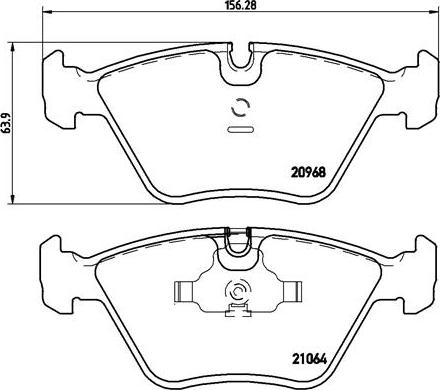 Brembo P 06 012 - Комплект спирачно феродо, дискови спирачки vvparts.bg