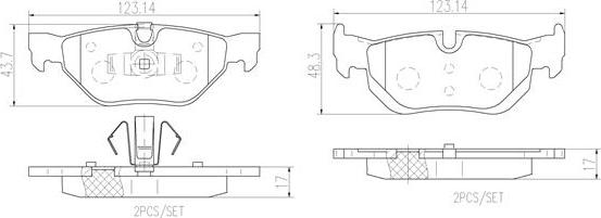 Brembo P06084N - Комплект спирачно феродо, дискови спирачки vvparts.bg