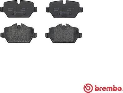 Brembo P 06 080 - Комплект спирачно феродо, дискови спирачки vvparts.bg