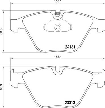 Brembo P 06 081 - Комплект спирачно феродо, дискови спирачки vvparts.bg