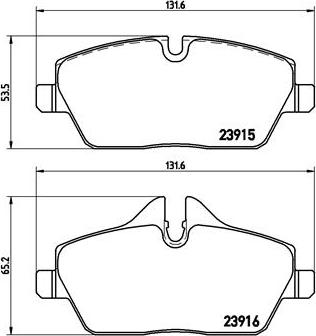 Brembo P 06 034 - Комплект спирачно феродо, дискови спирачки vvparts.bg