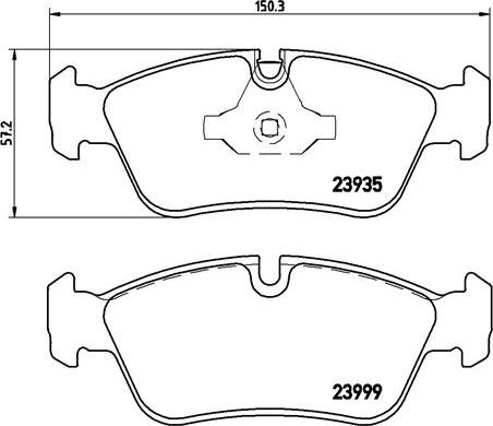 Brembo P 06 035X - Комплект спирачно феродо, дискови спирачки vvparts.bg