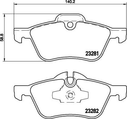 Brembo P 06 030 - Комплект спирачно феродо, дискови спирачки vvparts.bg