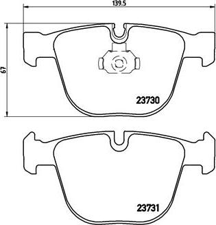 Brembo P 06 026 - Комплект спирачно феродо, дискови спирачки vvparts.bg