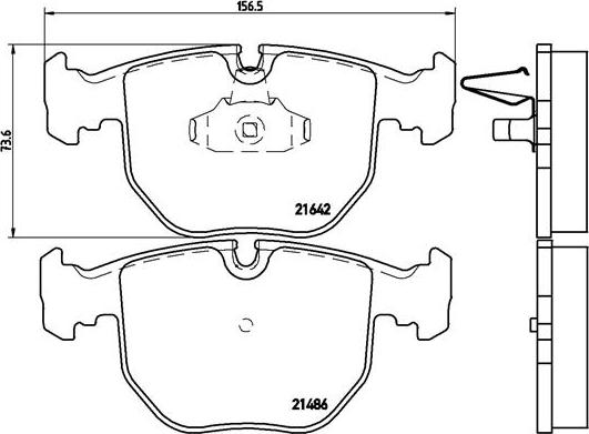 Brembo P 06 021 - Комплект спирачно феродо, дискови спирачки vvparts.bg