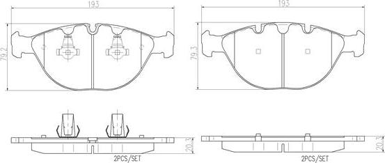 Brembo P06028N - Комплект спирачно феродо, дискови спирачки vvparts.bg